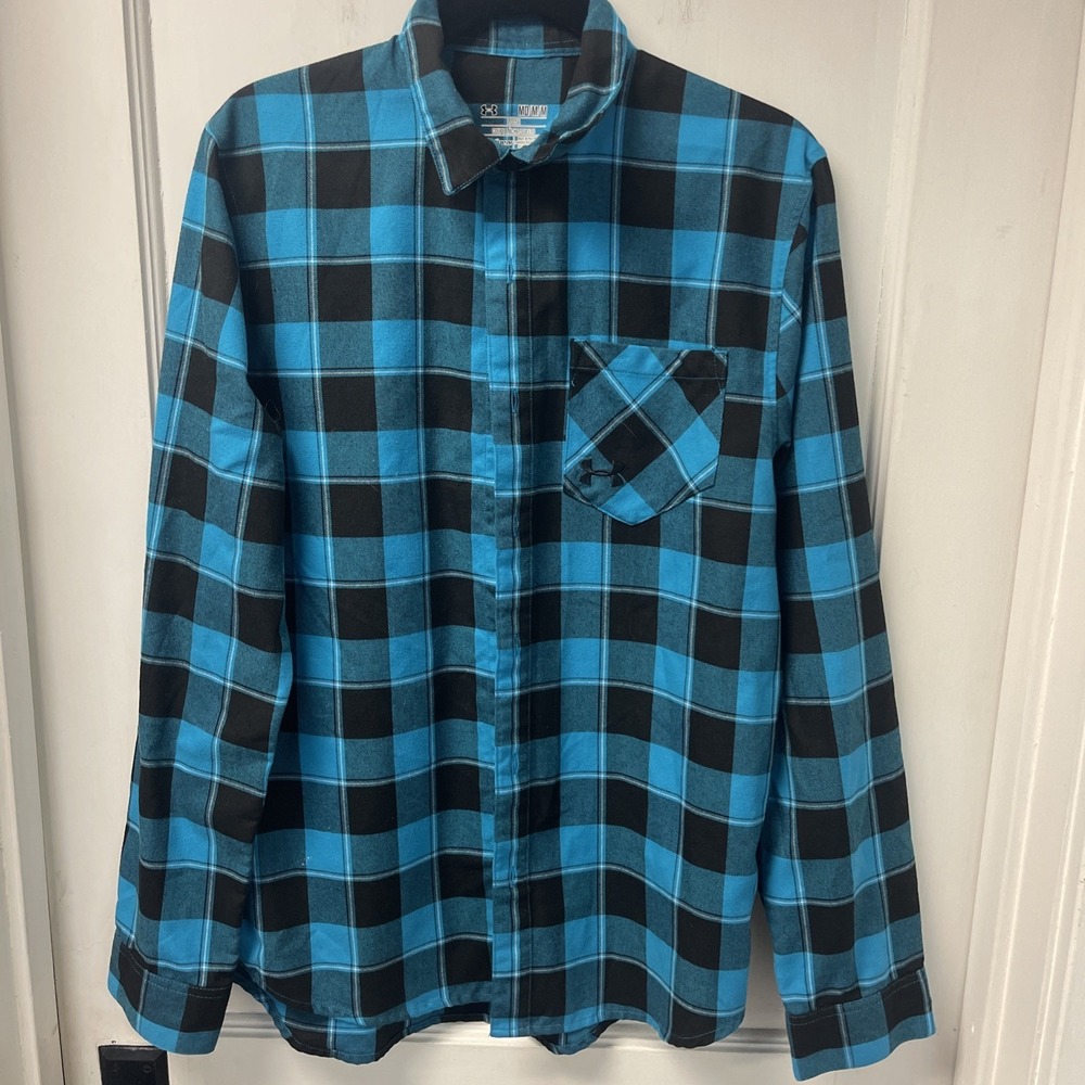 Under Armour Flannel Men's Medium Blue NWOT